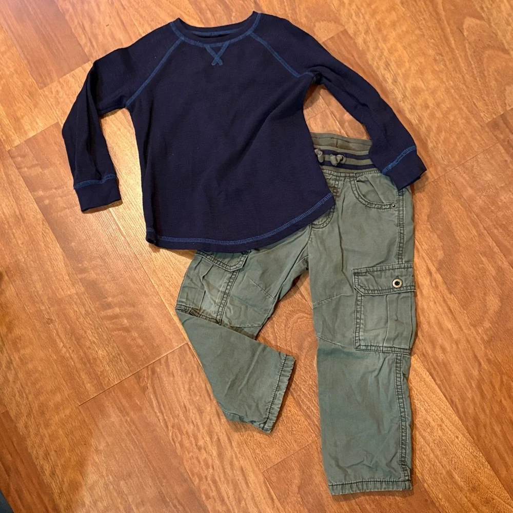 Gymboree Cargo Pants & Shirt Matching Set Boys Size 3/4